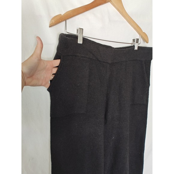 The Drop Cynthia Wide Leg Sweater Pant Pull On Black XL Relaxed Fit Cotton Blend - Picture 5 of 10